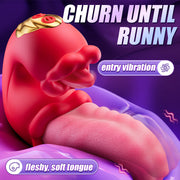 Simulated tongue licking vibrator female sex toy masturbator