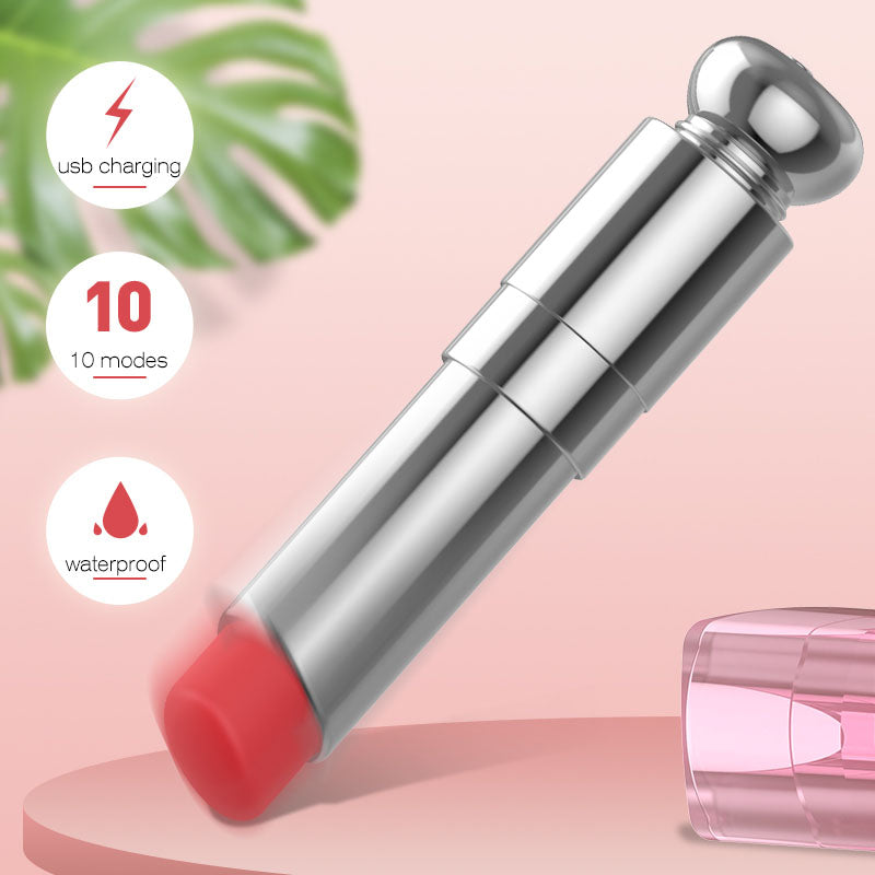 Lippy Lipstick With Egg Skipping Women's Vibrator