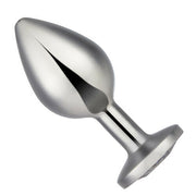 Silver Jewelled Aluminium Beginner's Butt Plug 2.7 Inch
