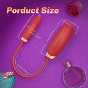 Rose Muncher Rose Kiss Tongue Vibrator With Thrusting Dildo Vibrator