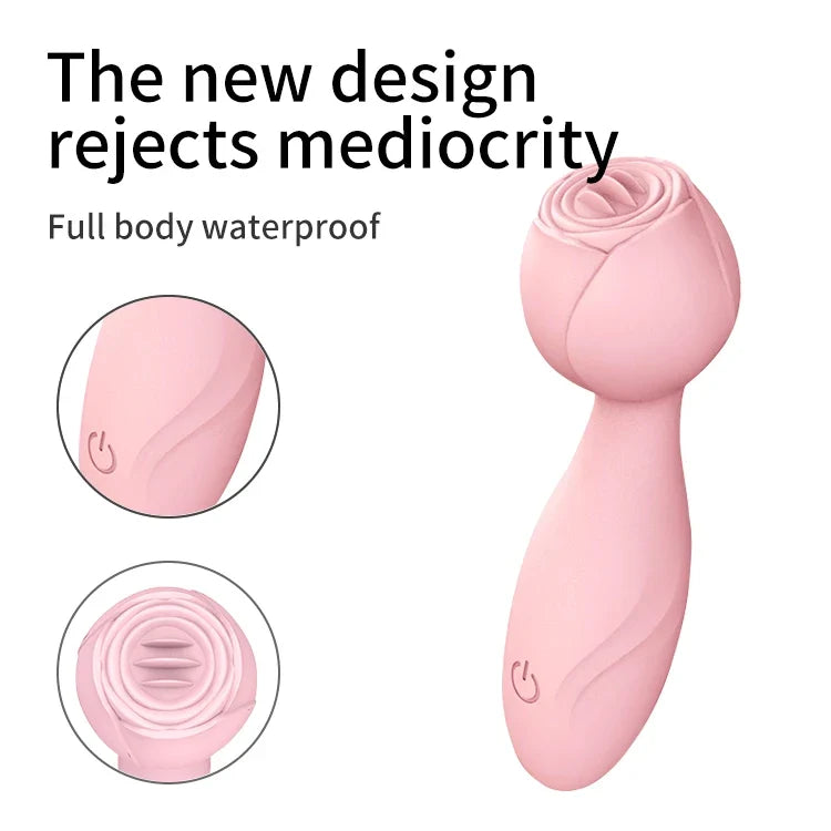 Pink Rose Tongue Clitoral Vibrator