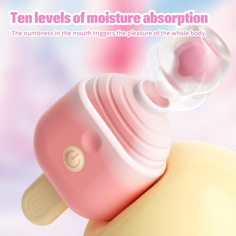 Ten Band Frequencies Female Masturbation Ice Cream Shape Licking G-spot Clit Vibrator