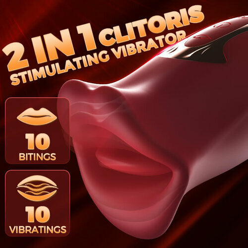 Tongue licking multi-frequency vibration bite licking mouth fun vibrator