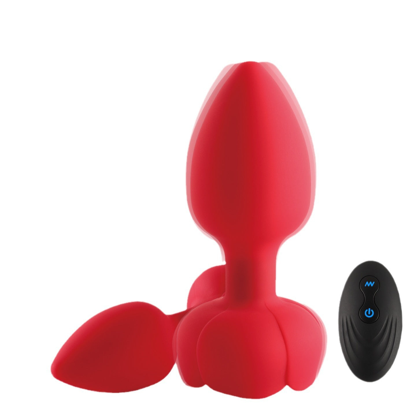 Rose flower luminous silicone anal plug