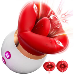 Licking and sucking masturbation massager to stimulate clitoris