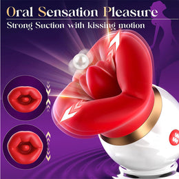 Licking and sucking masturbation massager to stimulate clitoris