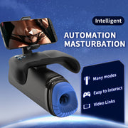 Game Cup M100 Heating Thrusting Vibrating Penis Stroker With Handles And Phone Holder