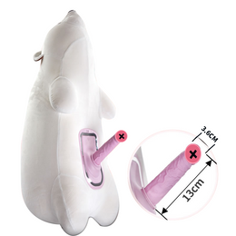 Discreet Polar Bear Pillow Remote Control Sex Machine
