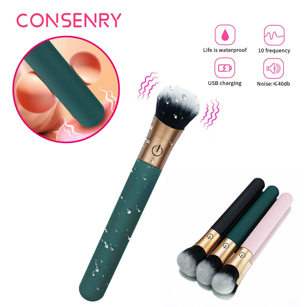 Brush 4.0 G-Spot Nipple Clitoral Makeup Stimulator
