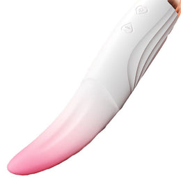 Vibrator female fun adult flirting licking tongue