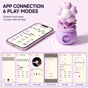 ZEMALIA Pillow Bloom Smart Flower Massager – App Controlled Vibrator with Suction Stimulation