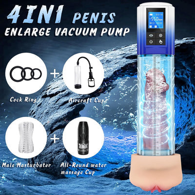 5 Suction 5 Pressure Penis Pump Male Sex Stroker