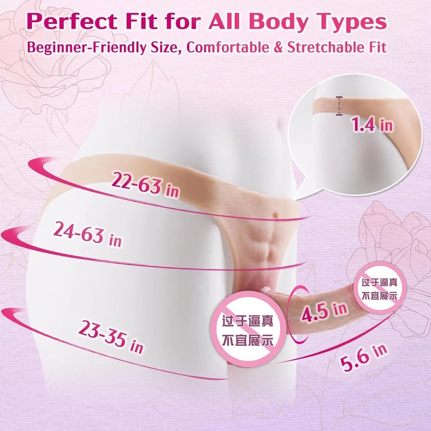 Rechargeable Silicone Strap-On Vibrator for Women