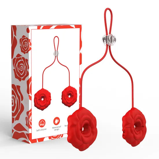 Nipple Vibe Women Sex Toy Boobs Massager for Nipple Vibrating Rose Toys with APP Control