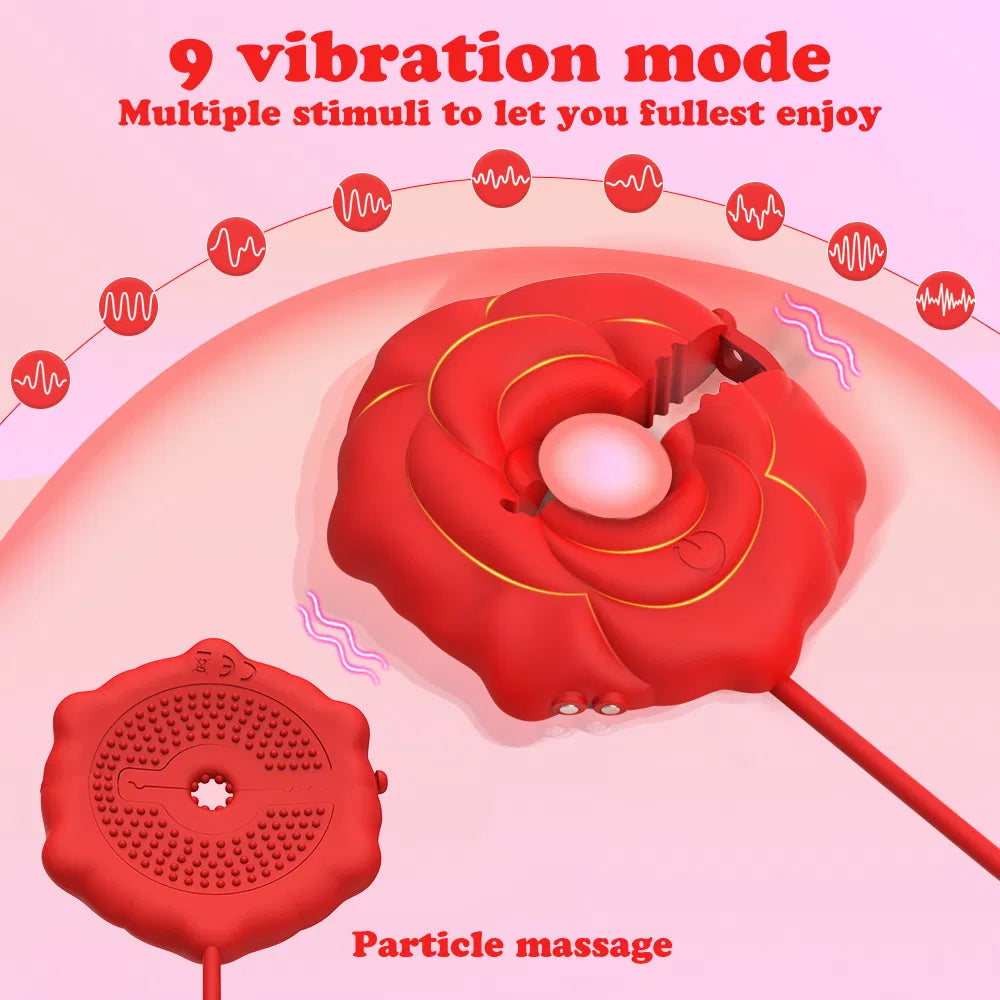 Nipple Vibe Women Sex Toy Boobs Massager for Nipple Vibrating Rose Toys with APP Control