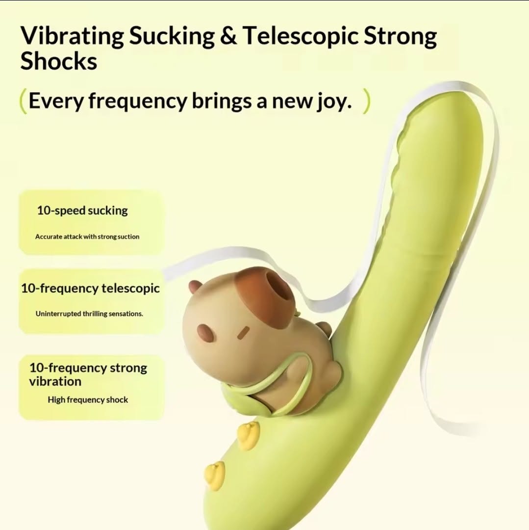 Ankni Spring Pipi Dual Action Massager – Extendable Vibrator with Suction Stimulation