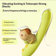 Ankni Spring Pipi Dual Action Massager – Extendable Vibrator with Suction Stimulation