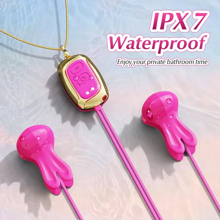 Rabbit Neck-hanging Nipple Clamps Vibrator With APP Control For Couple