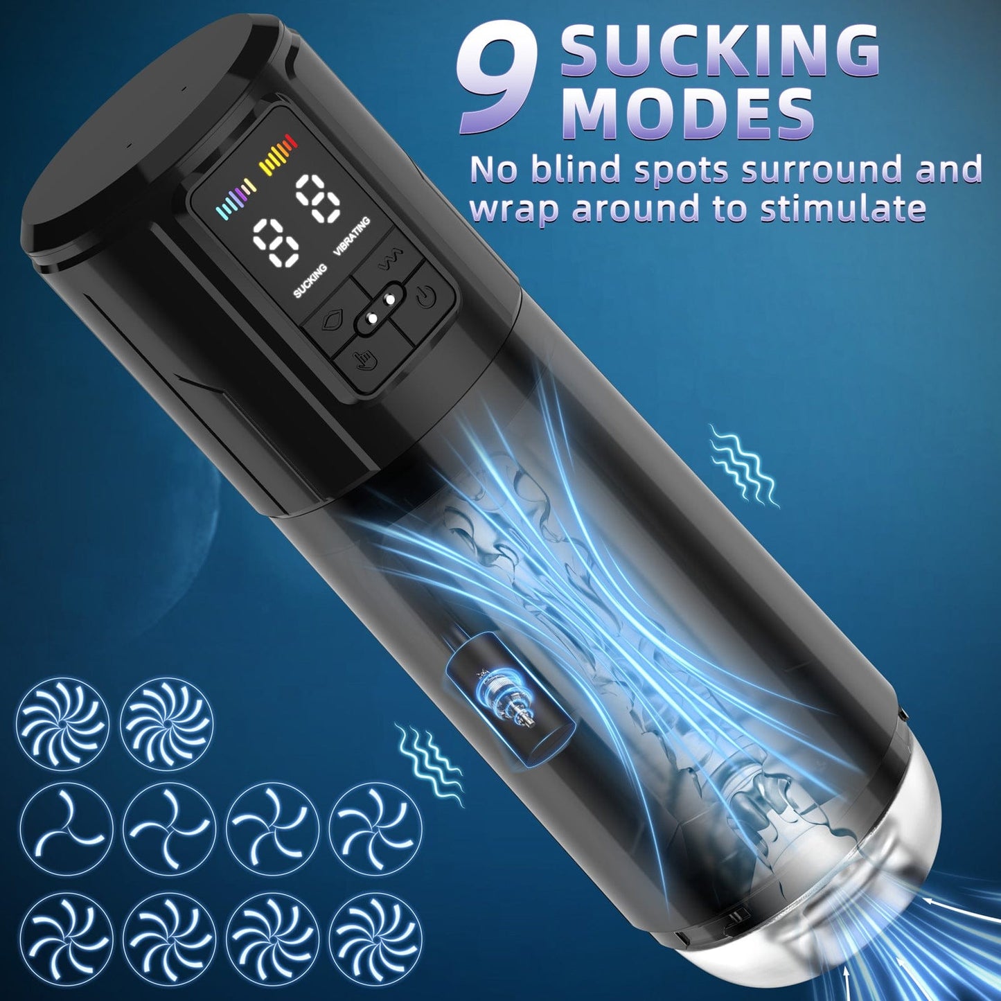 5 Suction 5 Pressure Penis Pump Male Sex Stroker