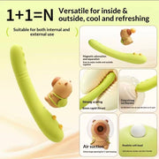 Ankni Spring Pipi Dual Action Massager – Extendable Vibrator with Suction Stimulation