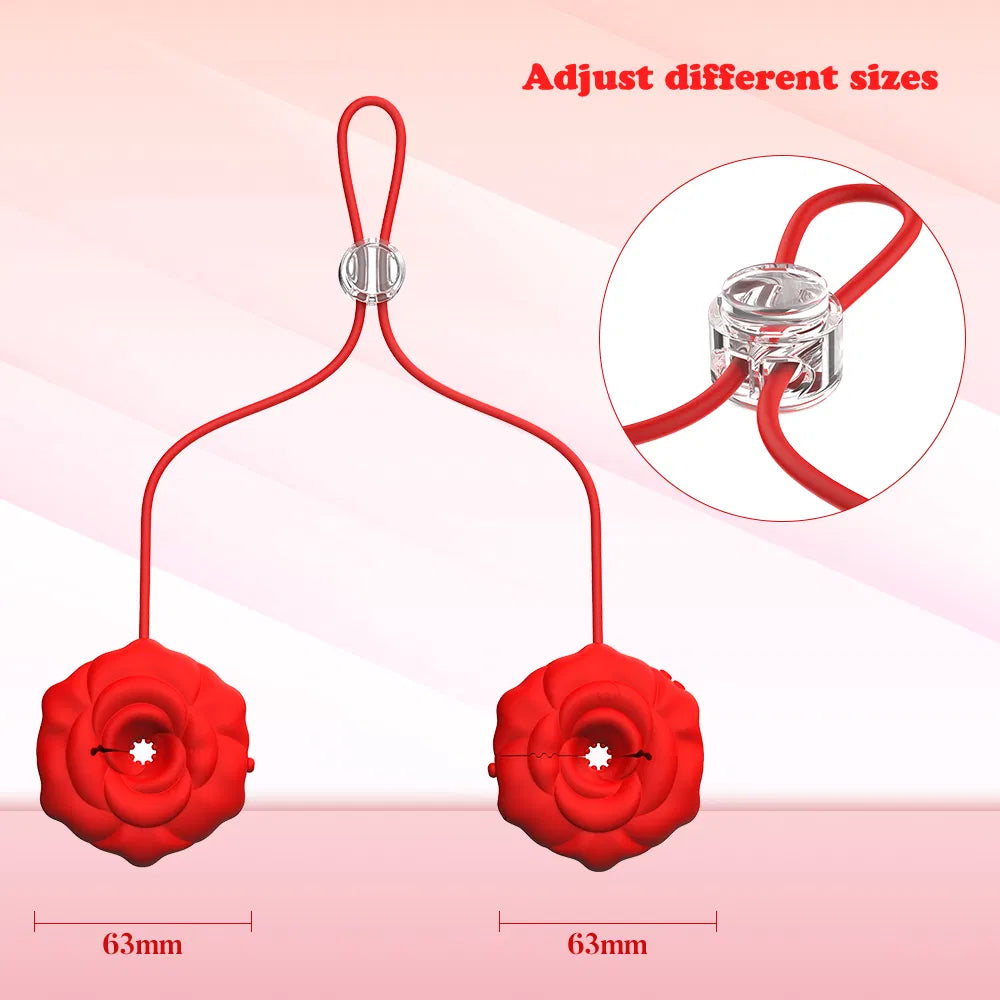 Nipple Vibe Women Sex Toy Boobs Massager for Nipple Vibrating Rose Toys with APP Control