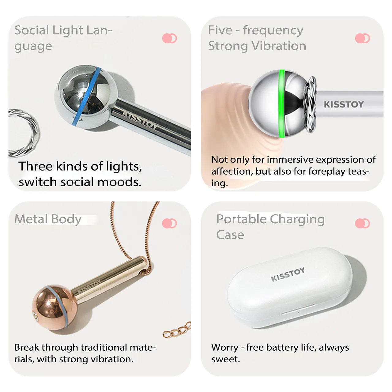 KISTOY® Signal Smart Vibrating Necklace – Wearable Intimate Massager with Remote Control