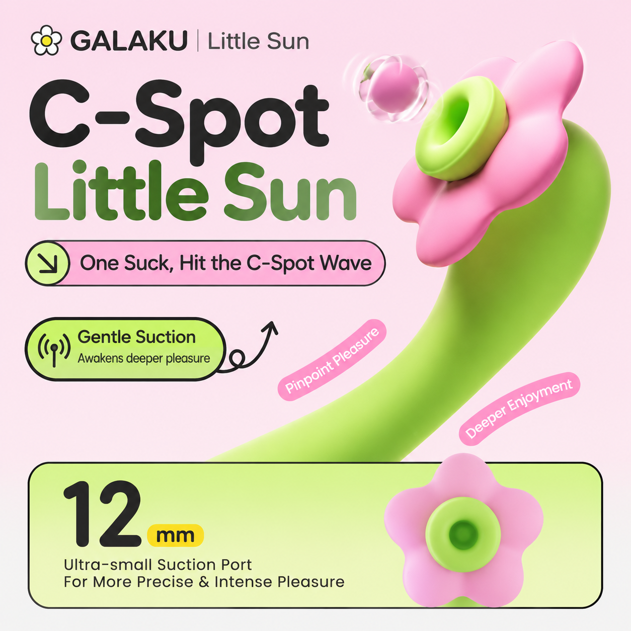 GALAKU Sunflower AI Smart Massager – Floral Design with Vibration & Suction Stimulation
