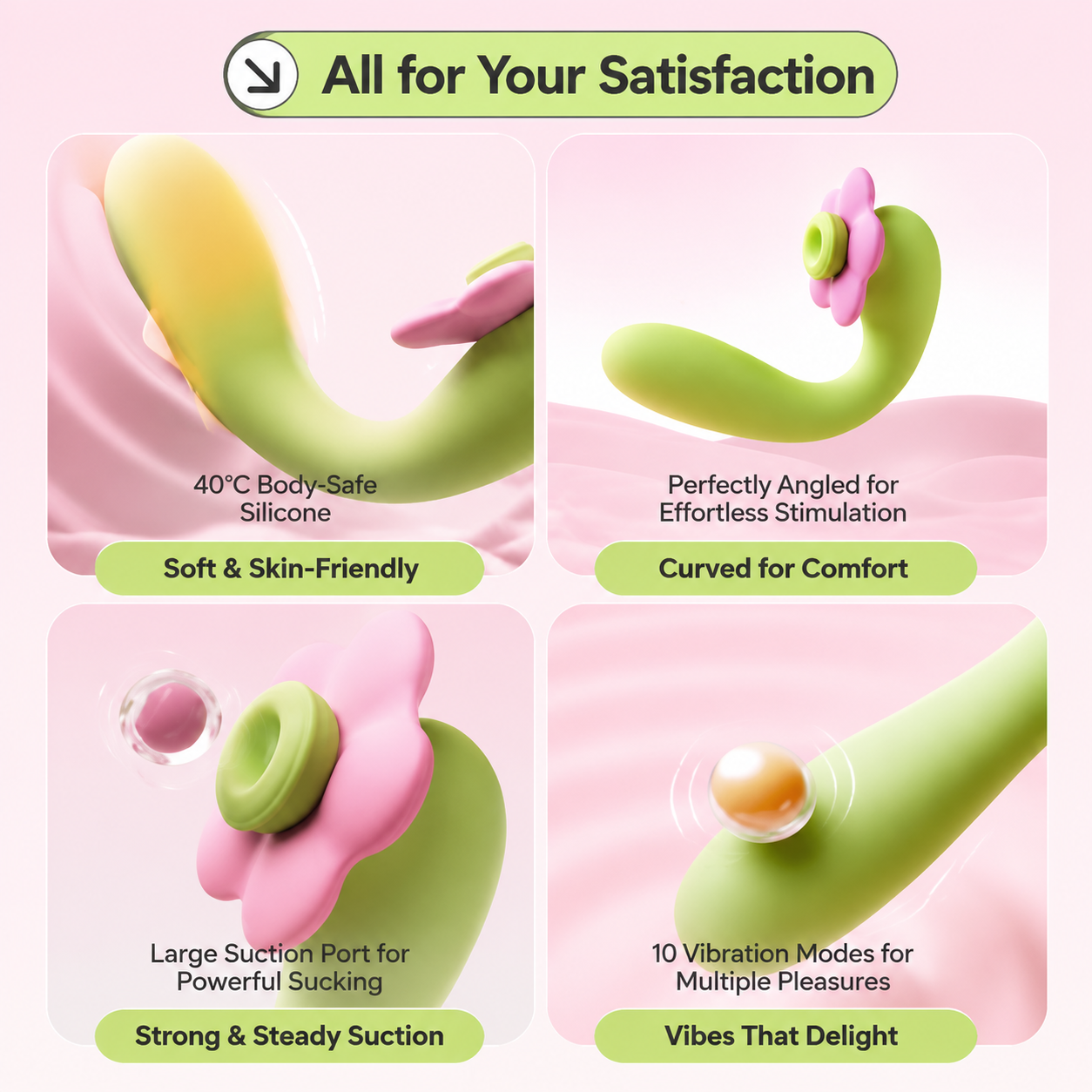 GALAKU Sunflower AI Smart Massager – Floral Design with Vibration & Suction Stimulation