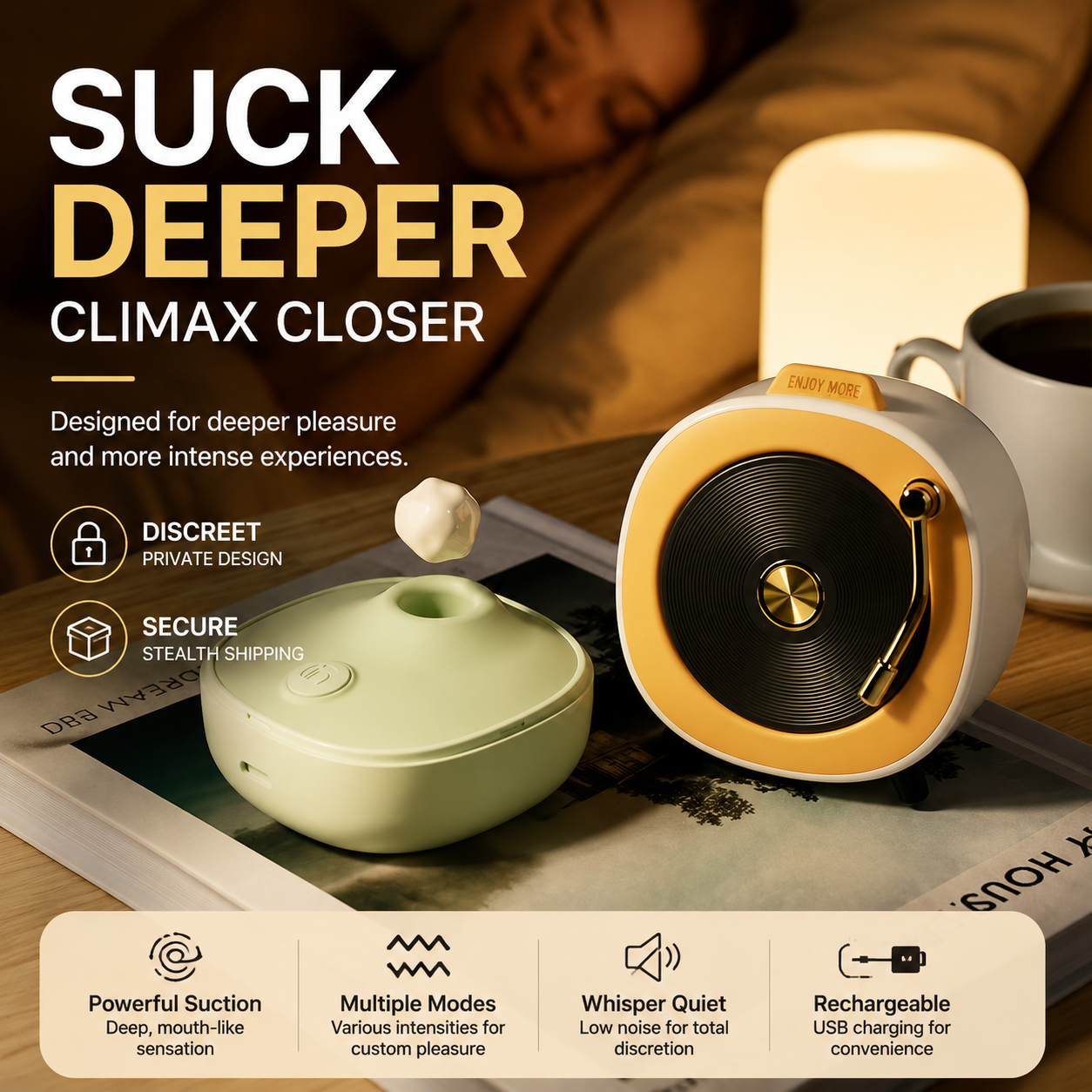 Liushengji AI Smart Swan Massager – Heated Suction Stimulation