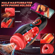 Nebula 9 Sucking Vibration Heating Male Stroker with Phone Holder