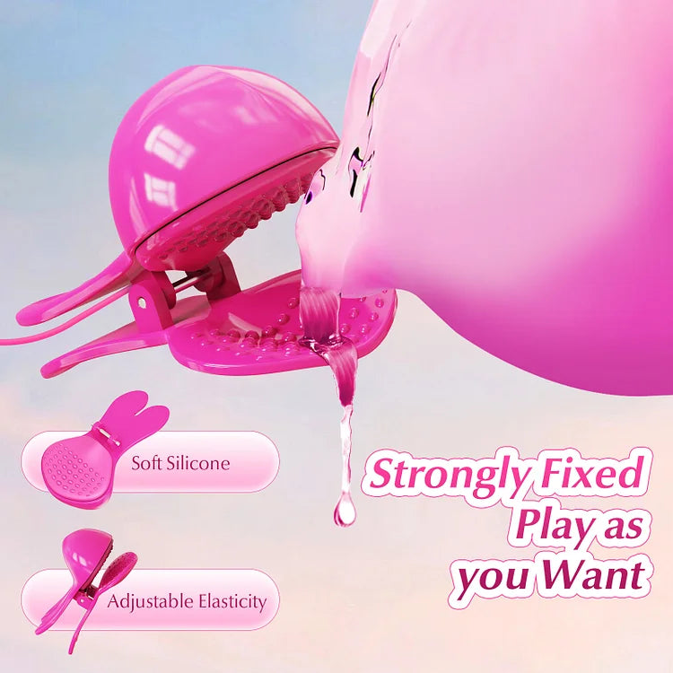 Rabbit Neck-hanging Nipple Clamps Vibrator With APP Control For Couple