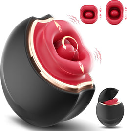 Upgraded Rose Mouth-Shaped Biting Clit Nipple Stimulation Vibrators