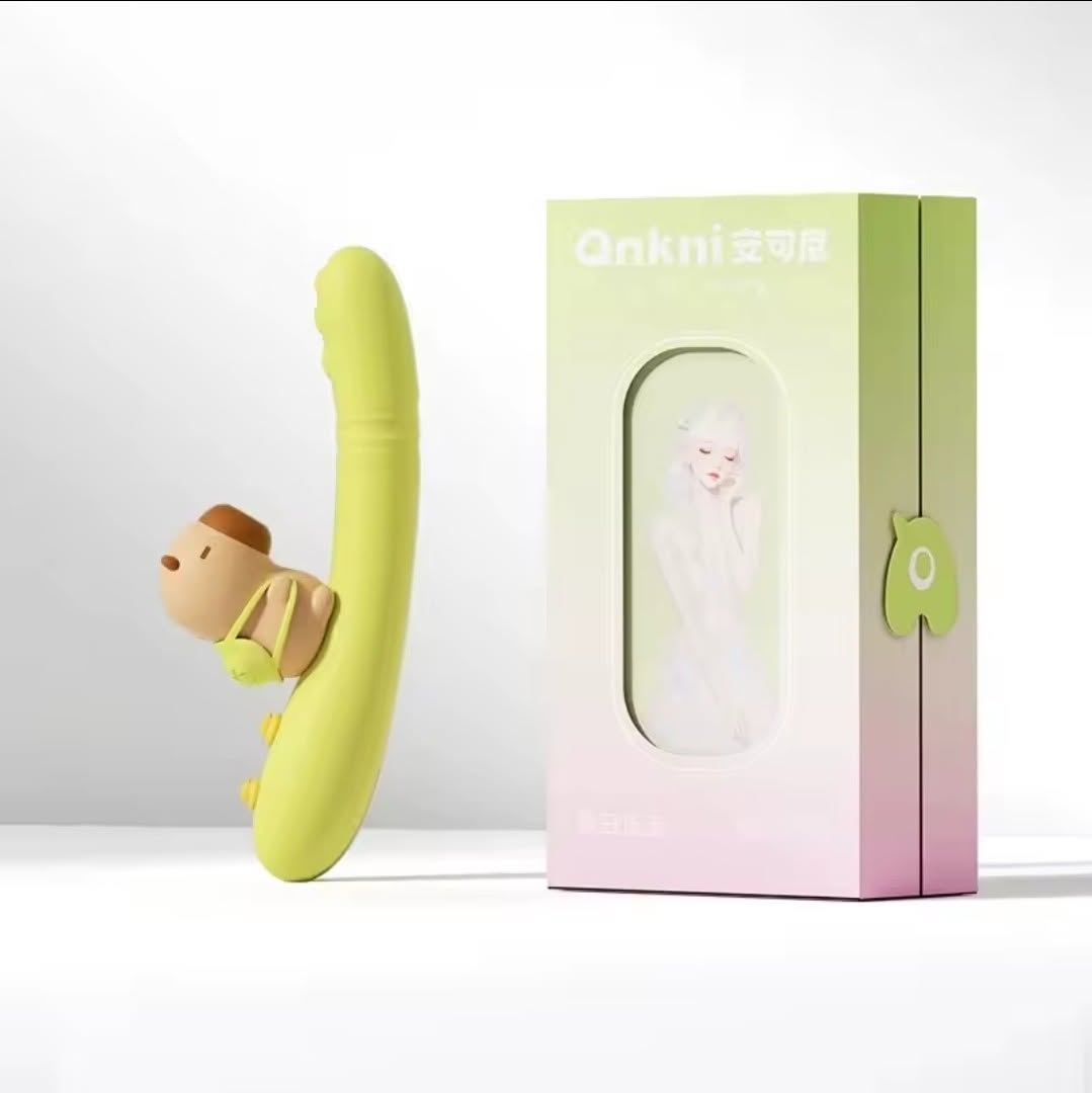 Ankni Spring Pipi Dual Action Massager – Extendable Vibrator with Suction Stimulation