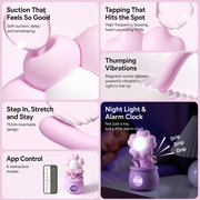ZEMALIA Pillow Bloom Smart Flower Massager – App Controlled Vibrator with Suction Stimulation