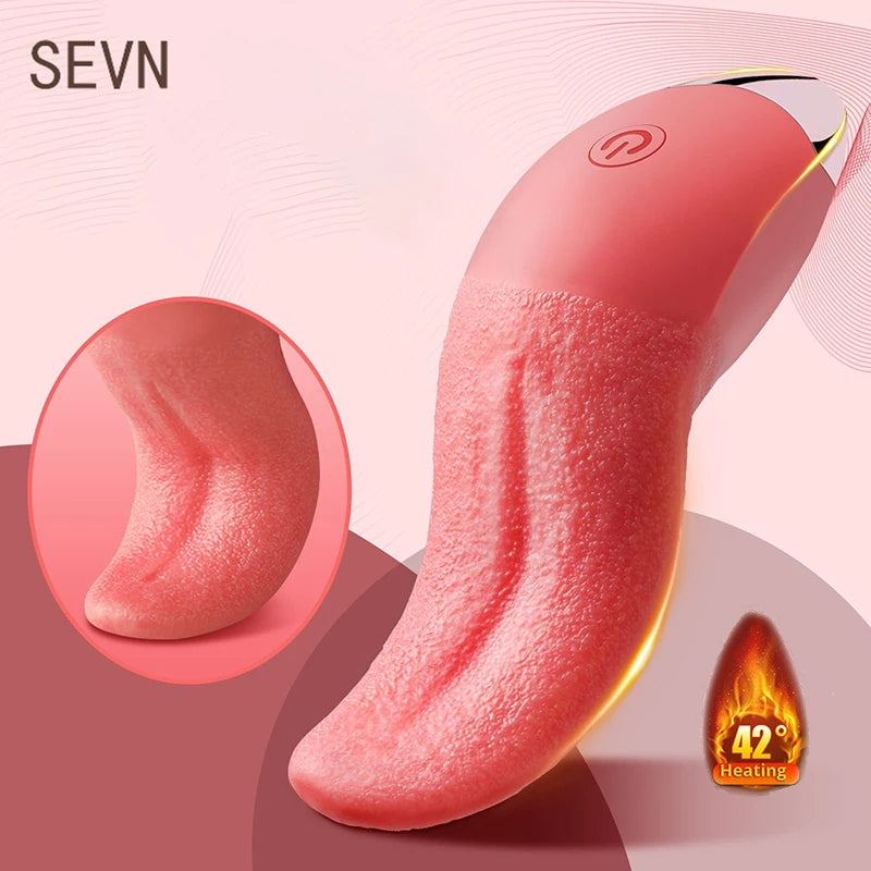 10 Mode Heating Tongue Licking Vibrator Mini G-spot Sex Toys