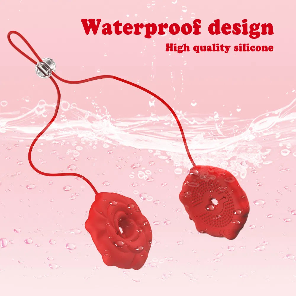 Nipple Vibe Women Sex Toy Boobs Massager for Nipple Vibrating Rose Toys with APP Control