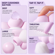 ZEMALIA Pillow Bloom Smart Flower Massager – App Controlled Vibrator with Suction Stimulation