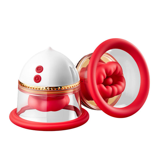 Angel Kiss Mouth Biting Vacuum Suction Breast Massager